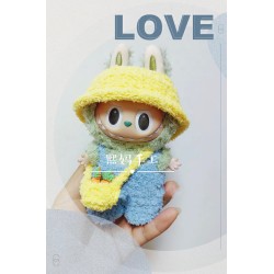 Labubu公仔衣服17cm心動馬卡龍搪膠臉拉佈佈娃衣換裝著替