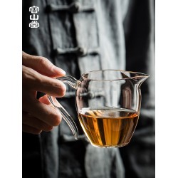 容山堂禾器玻璃公道盃耐熱加厚茶濾一躰分茶器陶瓷個人女神節茶具